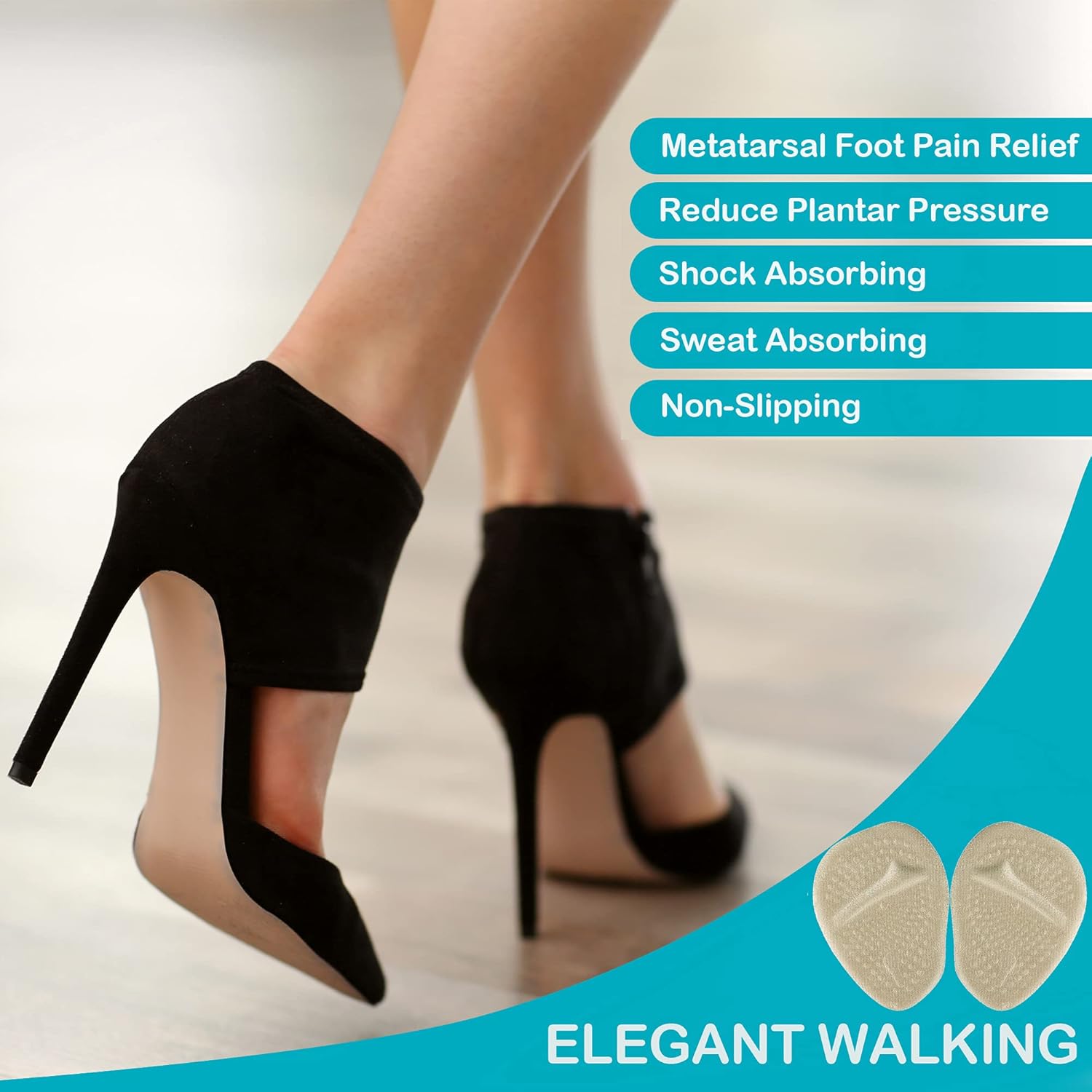 UrChoice Metatarsal Pads | Forefoot Cushion Pads |Soft Foot Care Ball of Foot Cushions for Metatarsalgia | Prevent Calluses Blisters - for Men & Women : Health & Household