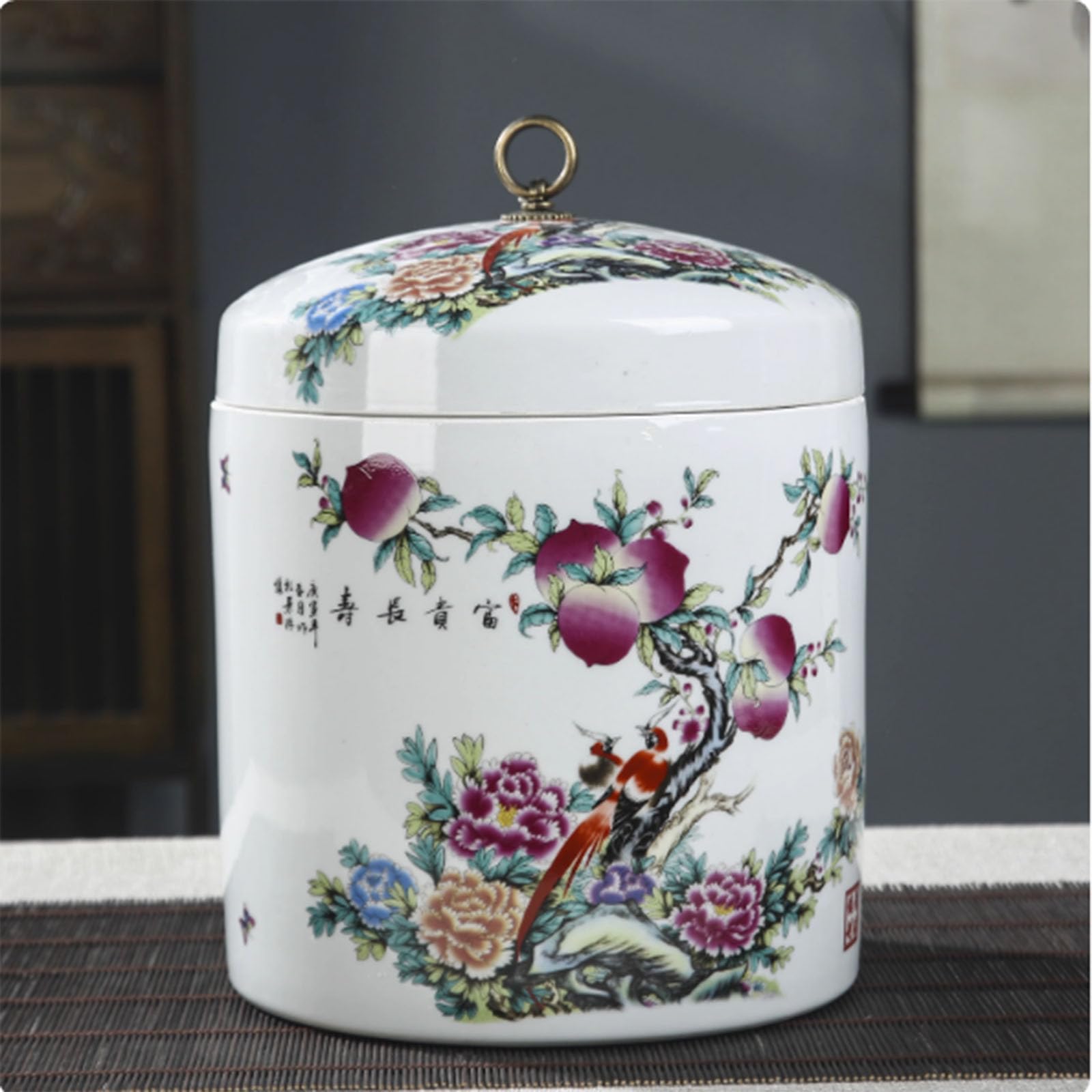 Ixtregzjkm C Sealed Large Apacity Rice Jar, Erami Rice Storage Ontainer, Sealed Rice Bucket, Rice Storage Box, Rice Dispenser, Hinese Rice Jar, Large Apacity At And Dog Food Rice Storage Bucket 5Kg
