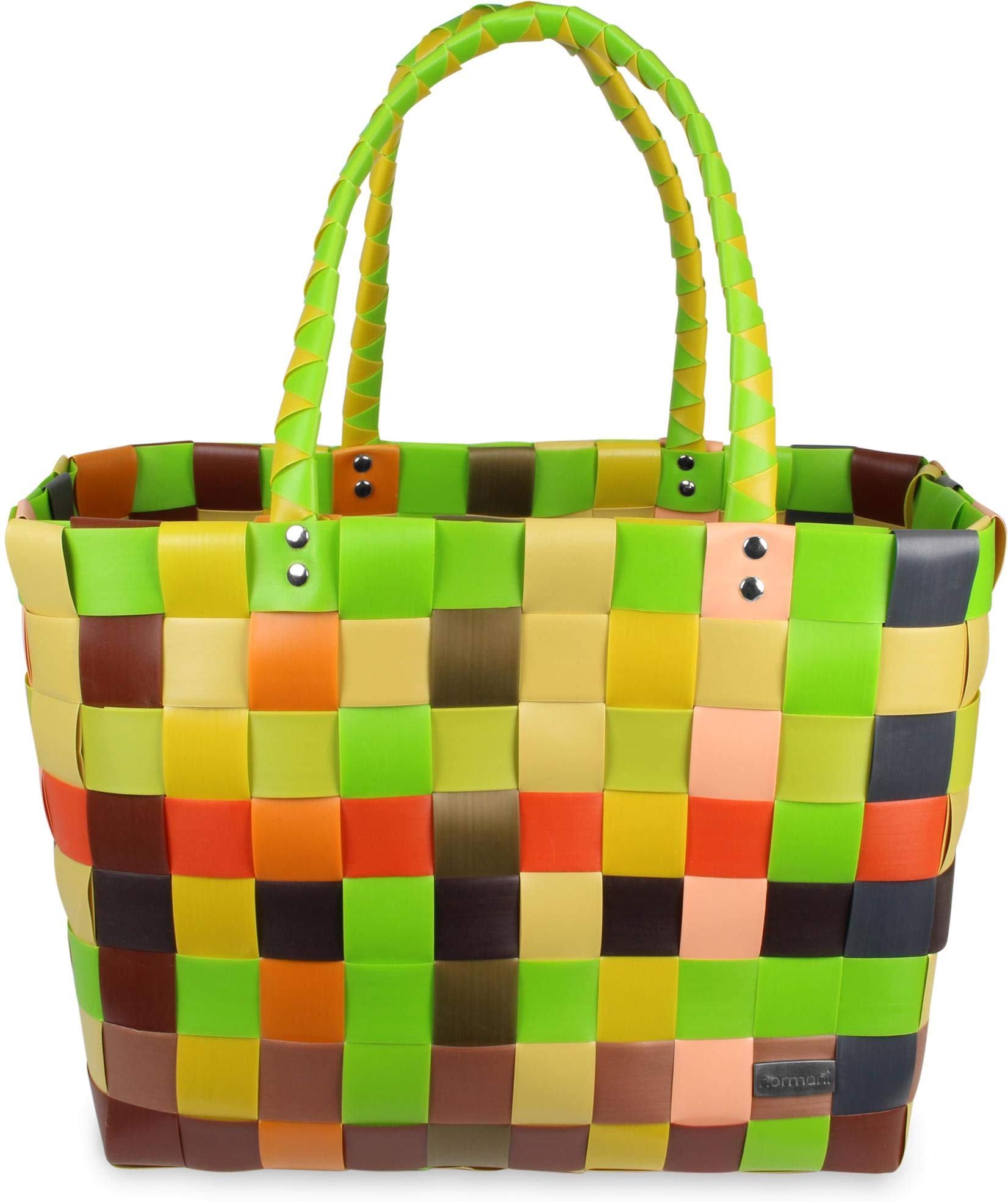 Einkaufskorb Shopper geflochten aus Kunststoff