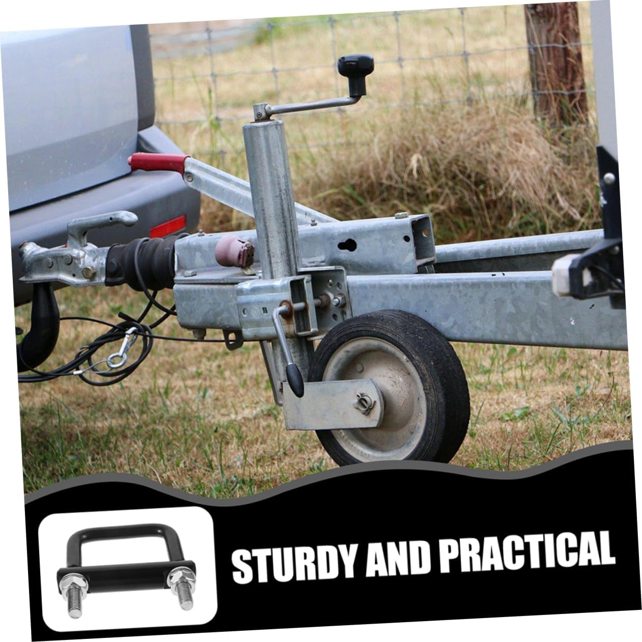 2pcs Trailer Hitch Rattle Clamp Sway Hitch Parts Trailer Attachment Clamp