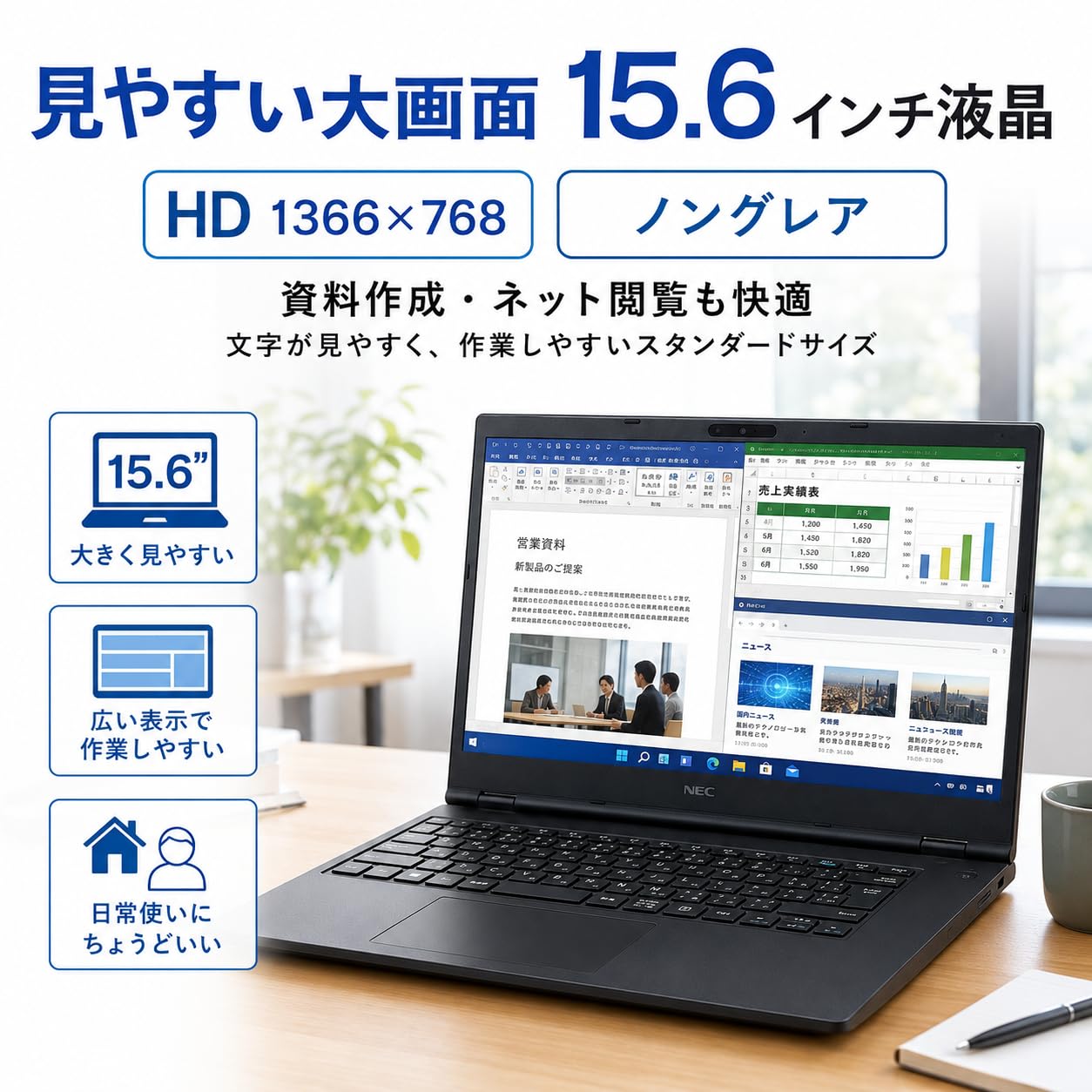 Amazon.co.jp: 【整備済み品】 NEC 15.6型 ノートPC VX-V/ノート