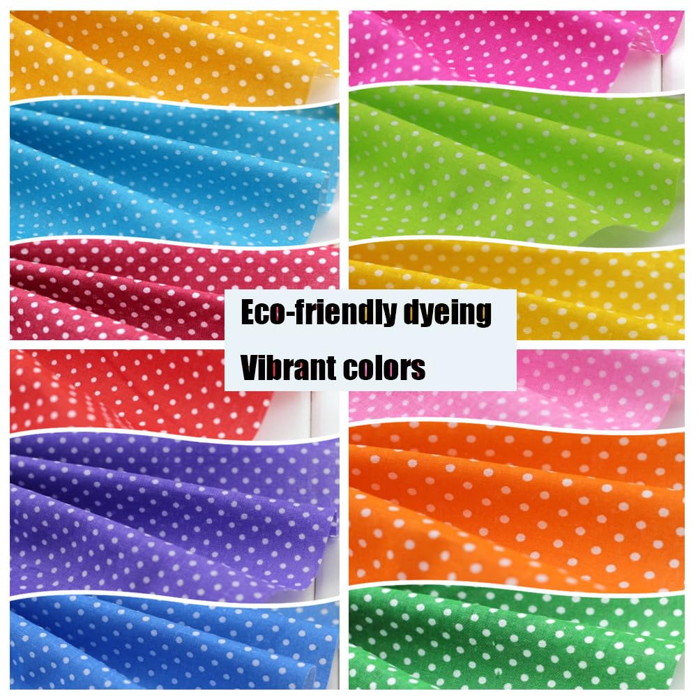 Lot de 20 tissus à pois carrés en coton pour vêtements, patchwork, couture, bricolage, artisanat, scrapbooking, matelassage, pantalons, vêtements faits à la main, décoration