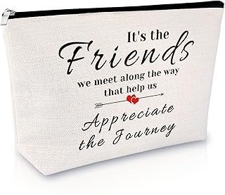 Coworker Leaving Gifts for Women Makeup Bag Going Away Gift for Coworker Cosmetic Bag Farewell Gifts Long Distance Friendship Gift for Colleague Graduation Retirement Gift Travel Cosmetic Pouch