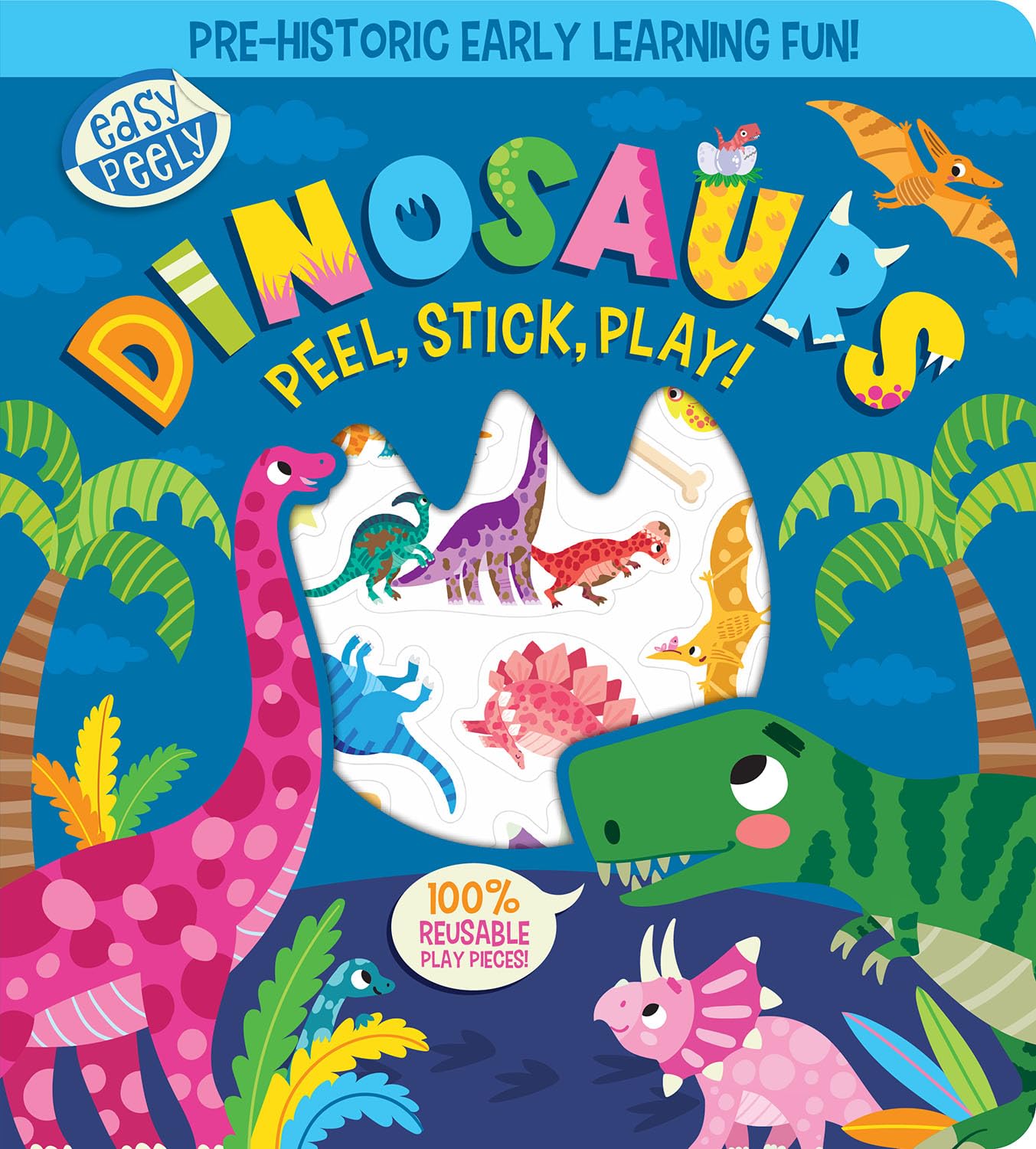 Holly Hall Easy Peely Dinosaurs - Board book