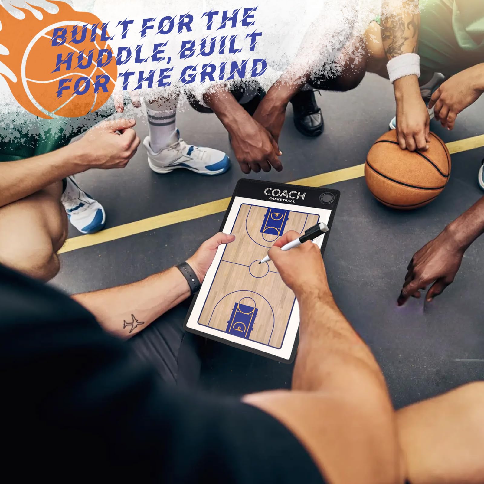 Pizarra Baloncesto Entrenador con Imanes Lapiceros, Carpeta Tactica Baloncesto para Entrenadores