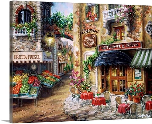 CANVAS ON DEMAND Buon Appetito - Lienzo decorativo para pared, decoración del hogar, tienda de comestibles italianos y restaurantes, 14 x 11 pulgadas