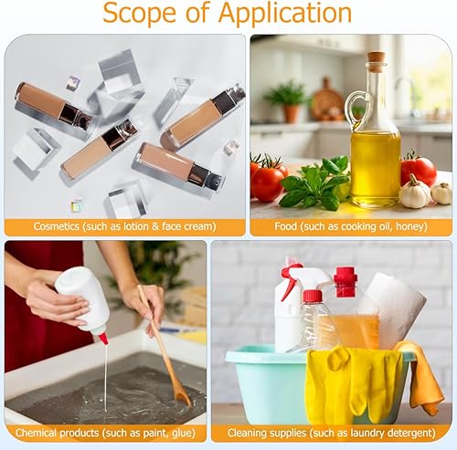 Miniatura 7 de EXCEART Botella de píldoras, 10 unidades de 2.7 fl oz, recipientes de plástico vacío transparente para medicamentos con tapas de rosca para cápsulas