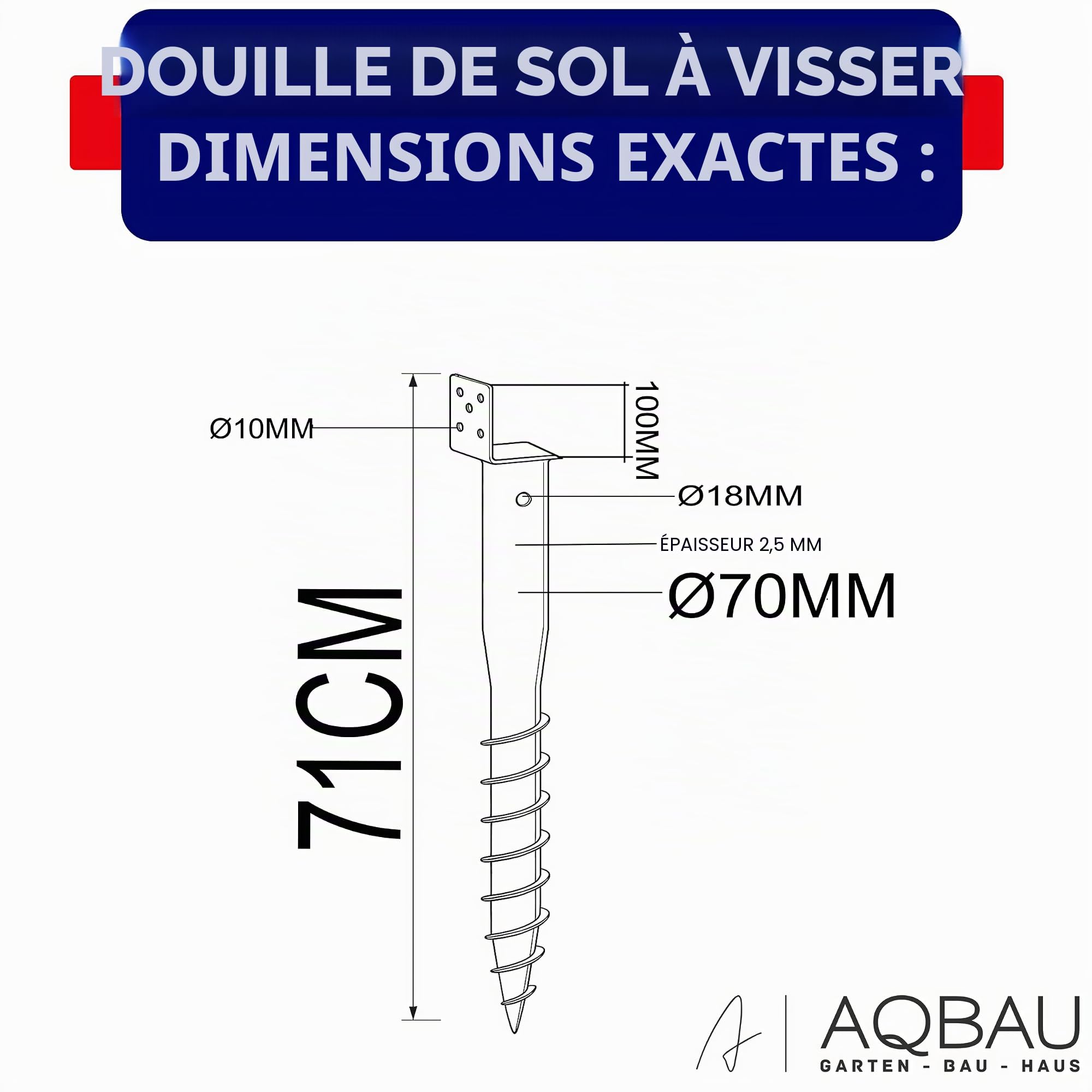 Lot de 4 supports de poteau en L pour poteaux en bois carré visser, douilles et douille de sol à visser