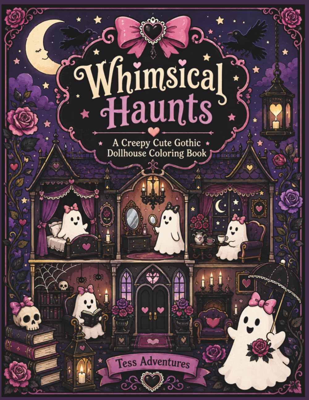 Whimsical Haunts: A Creepy Cute Gothic Dollhouse Coloring Book