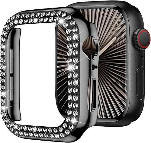 Miniatura 1 de DABAOZA Funda compatible con Bling Apple Watch Ultra 21 SE Series 9 8 7 6 5 4 3 2 1, brillante para mujeres y niñas, con diamantes de imitación de