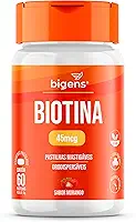 Biotina, Pastilhas mastigáveis, Sabor Morango, 60 pastilhas, Bigens (Unidade)