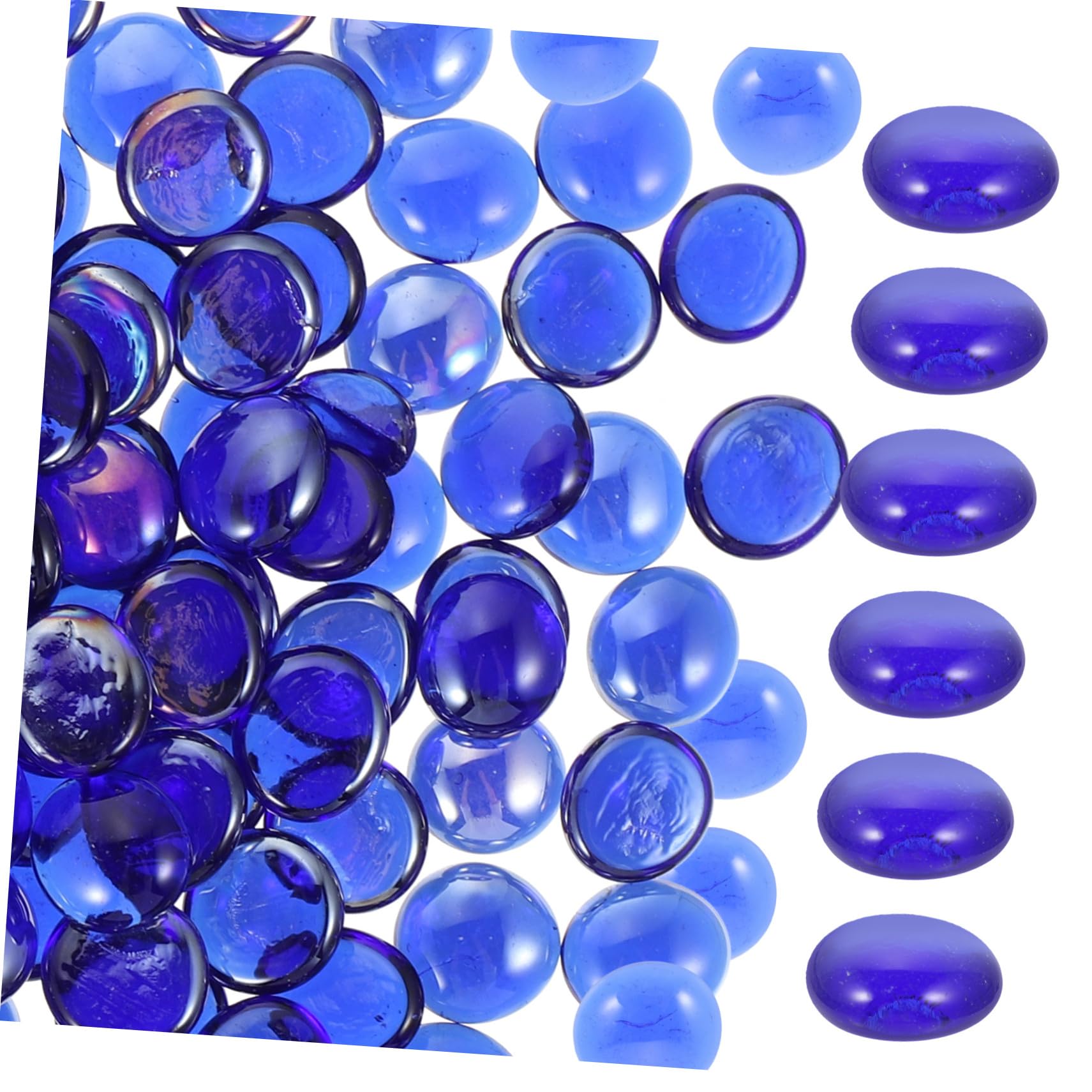 de Décoratives Bleu Profond Galets pour Aquarium Ignifuges pour Foyer Cheminée et Bassin Ornements Durables et Réutilisables pour Décoration Intérieure et Extérieure