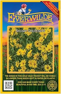 Everwilde Farms - 2000 Showy Goldeneye Native Wildflower Seeds - Gold Vault Jumbo Seed Packet