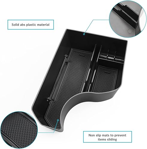 Miniatura 4 de MARCHFA - Bandeja organizadora de consola central compatible con Kia NIRO 2023 2024 2025 2026, caja de almacenamiento secundaria, accesorios de