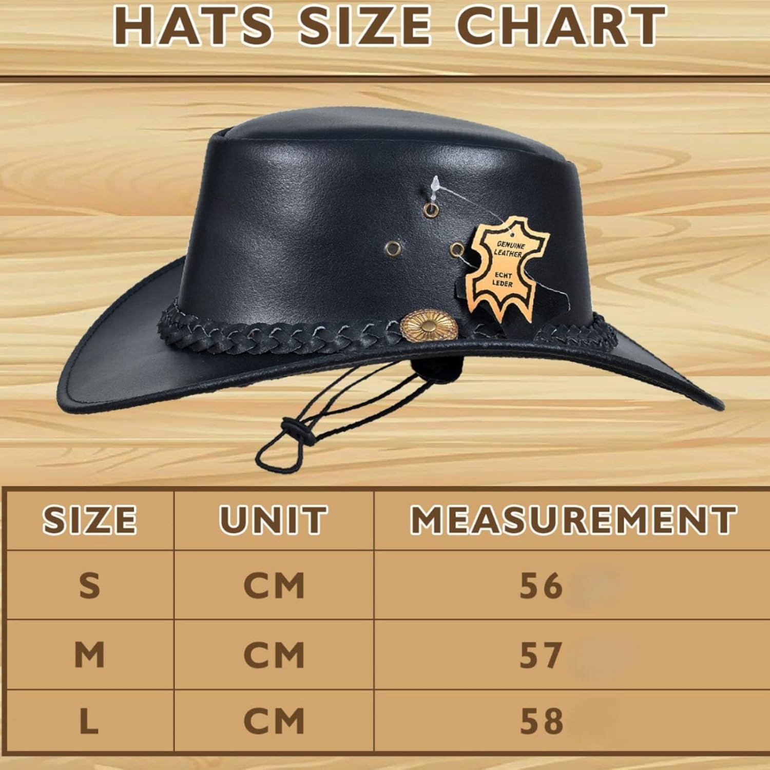 Leather Cowboy Hat for Men Women Lightweight Handcrafted Western Shapeable Wide Brim Western Hats - Image 5