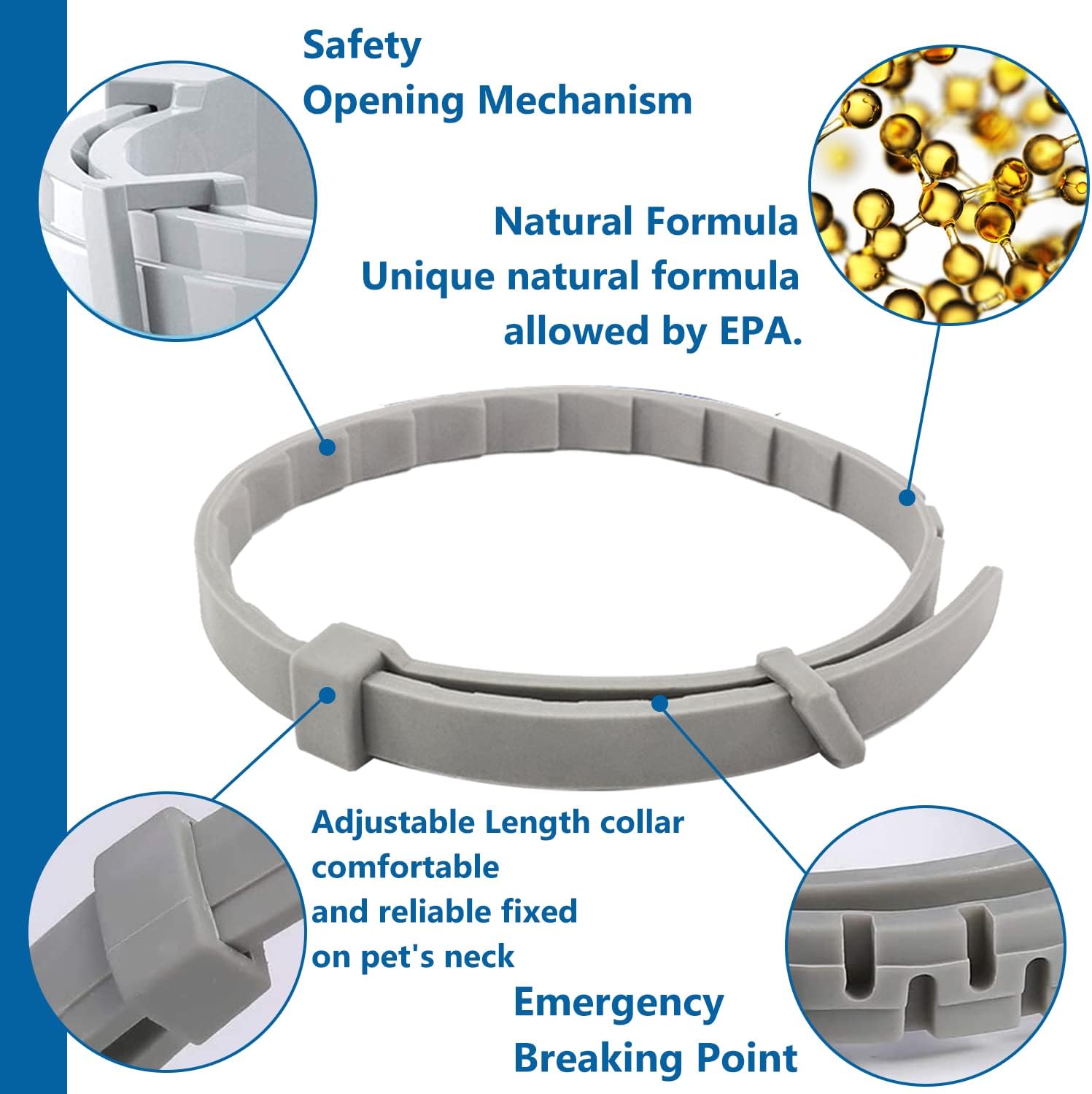 Flea and Tick Collar for Dog, Prevention, Control, and Treatment of Fleas and Ticks,12 Months Protection, One Size Fits All, Waterproof, Repels Mosquitoes, 2 Pack : Everything Else