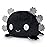TeeTurtle - The Original Reversible Axolotl Plushie - Black + Pumpkin - Cute Sensory Fidget Stuffed Animals That Show Your Mood - Perfect for Halloween!