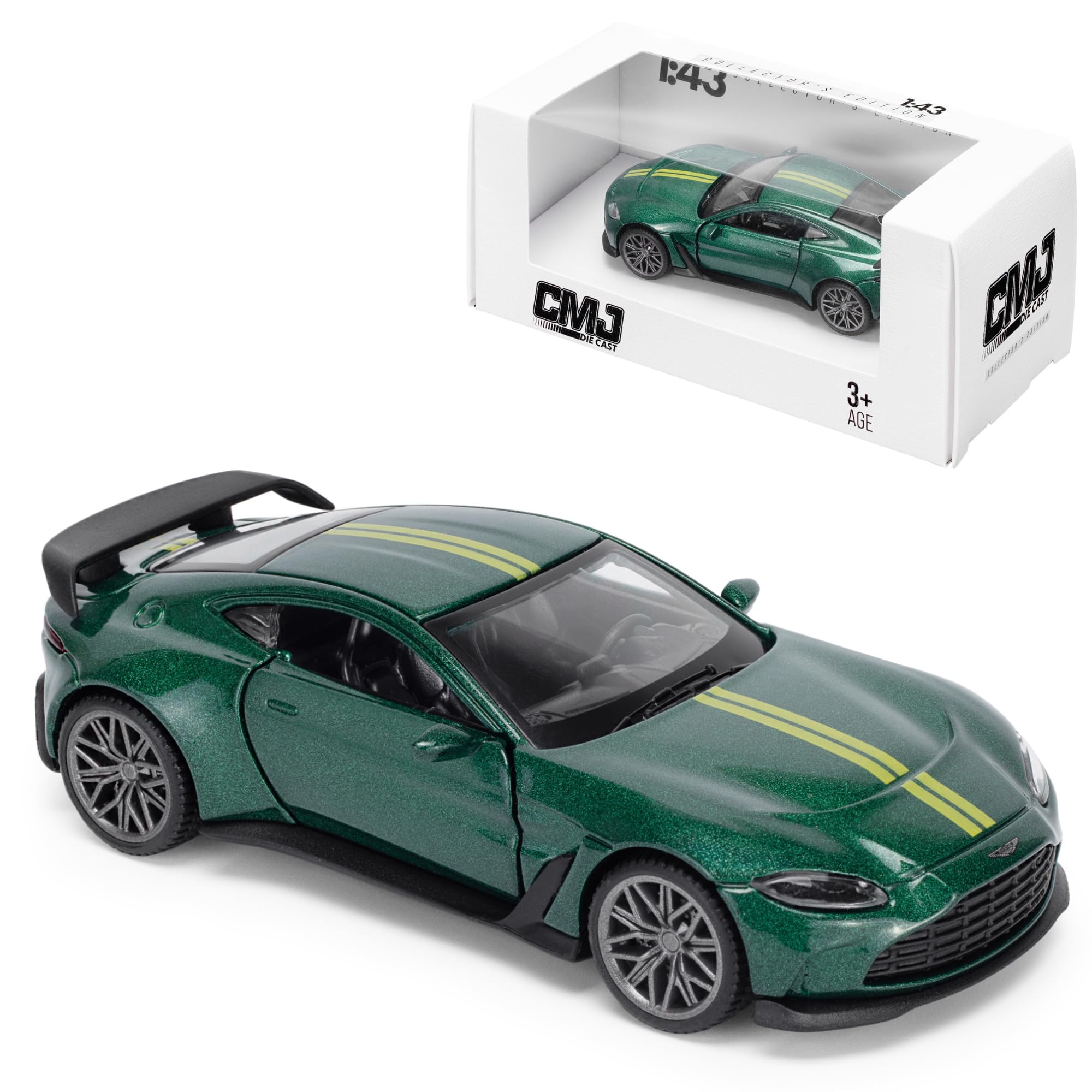 CMJ Aston Martin V12 Vantage 1:43 Scale Model Car - Racing Green