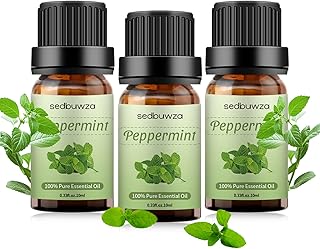 3PCS Peppermint Essential Oil 100% Pure Aromatherapy Peppermint Oil for Diffuser, Massage, Skin Care, Spa Christmas Gifts - 10ml*3pcs Peppermint Massage Oil