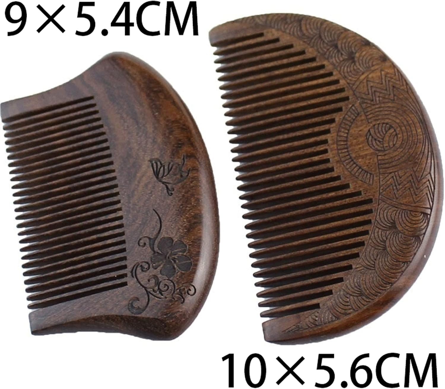 Comb Small Comb Portable Compact Teeth Sandalwood Comb Wooden Comb(2)