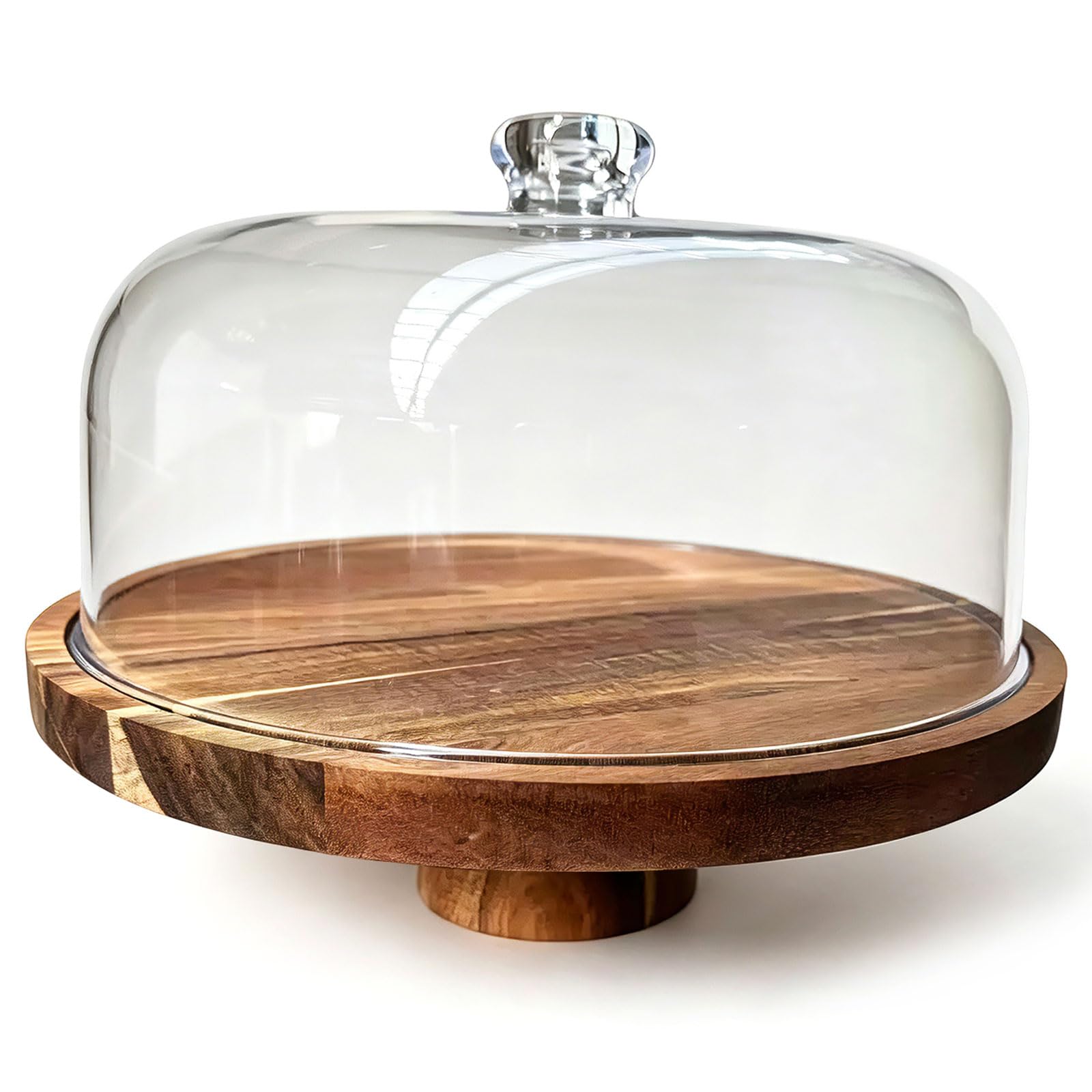 Generisch Home Dessert Serviertablett aus Holz für Kuchen, XZB