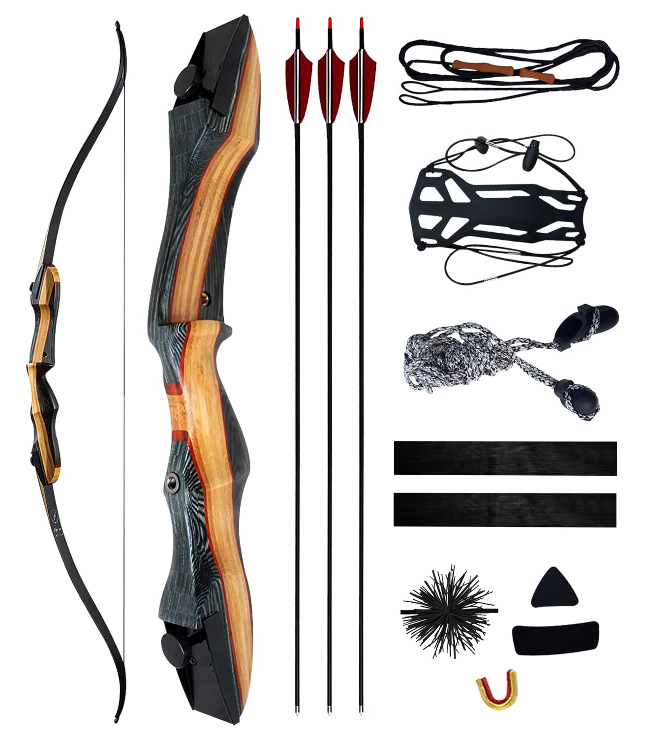Buy Lightning ArcheryRecurve Bow and Arrow Set 62" Archery Hunting Bow