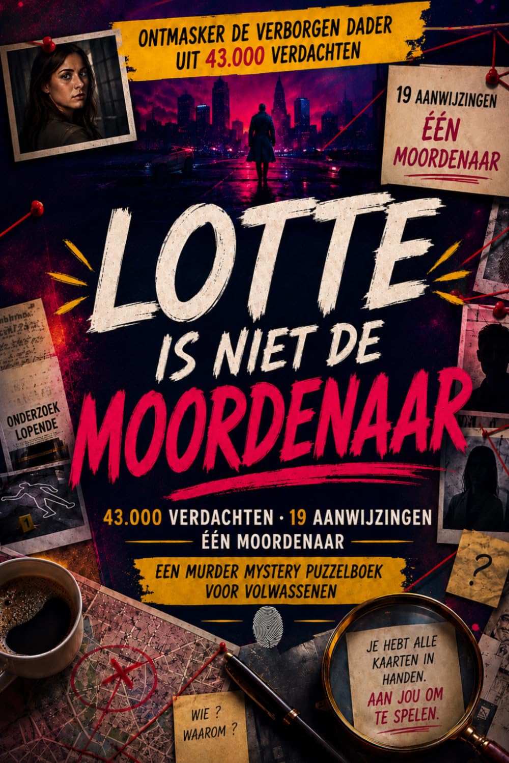Lotte is niet de moordenaar: 43.000 verdachten · 19 aanwijzingen · één moordenaar — Een murder mystery puzzelboek voor volwassenen