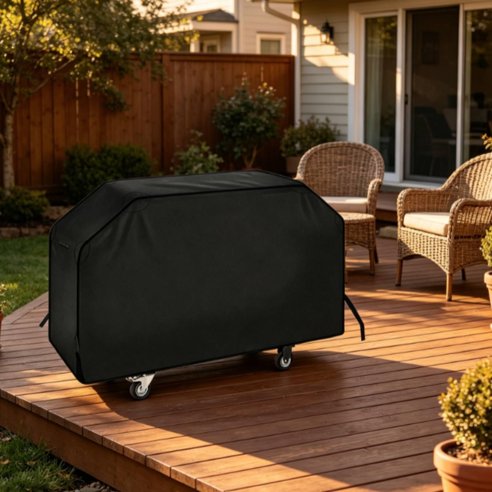 F Fityle Funda para Barbacoa Exterior Cubierta Protector Tapa Manta 600D Oxford Impermeable con Recubrimiento PVC y Diseño Cortavientos Adecuada para Camping Jardín Patio Balcón