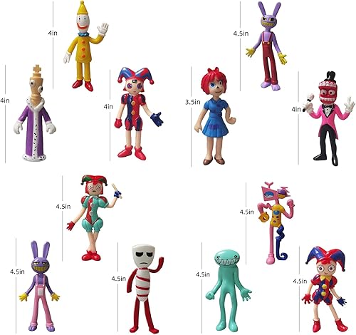 Miniatura 2 de POPRORE Rainbow Meow Friends Surprising Circus Personaje Figuras de acción Juguetes Figuras de acción para juegos Regalo para niños, Halloween,