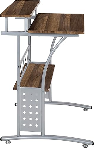 Miniatura 7 de Flash Furniture escritorio para computadora Nogal rústico,Negro,Blanco,Arce,Mahogany,Gris (rustic gray),Nogal,https://www.amazon.com/dp/undefined