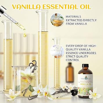 EVOKE OCCU Vanilla Essential Oil for Diffuser, Skin, Aromatherapy | Fragrance for Candle Soap Making Scent, Suitable for Laundry, Home, Room, Office - 4 fl oz / 118 mL