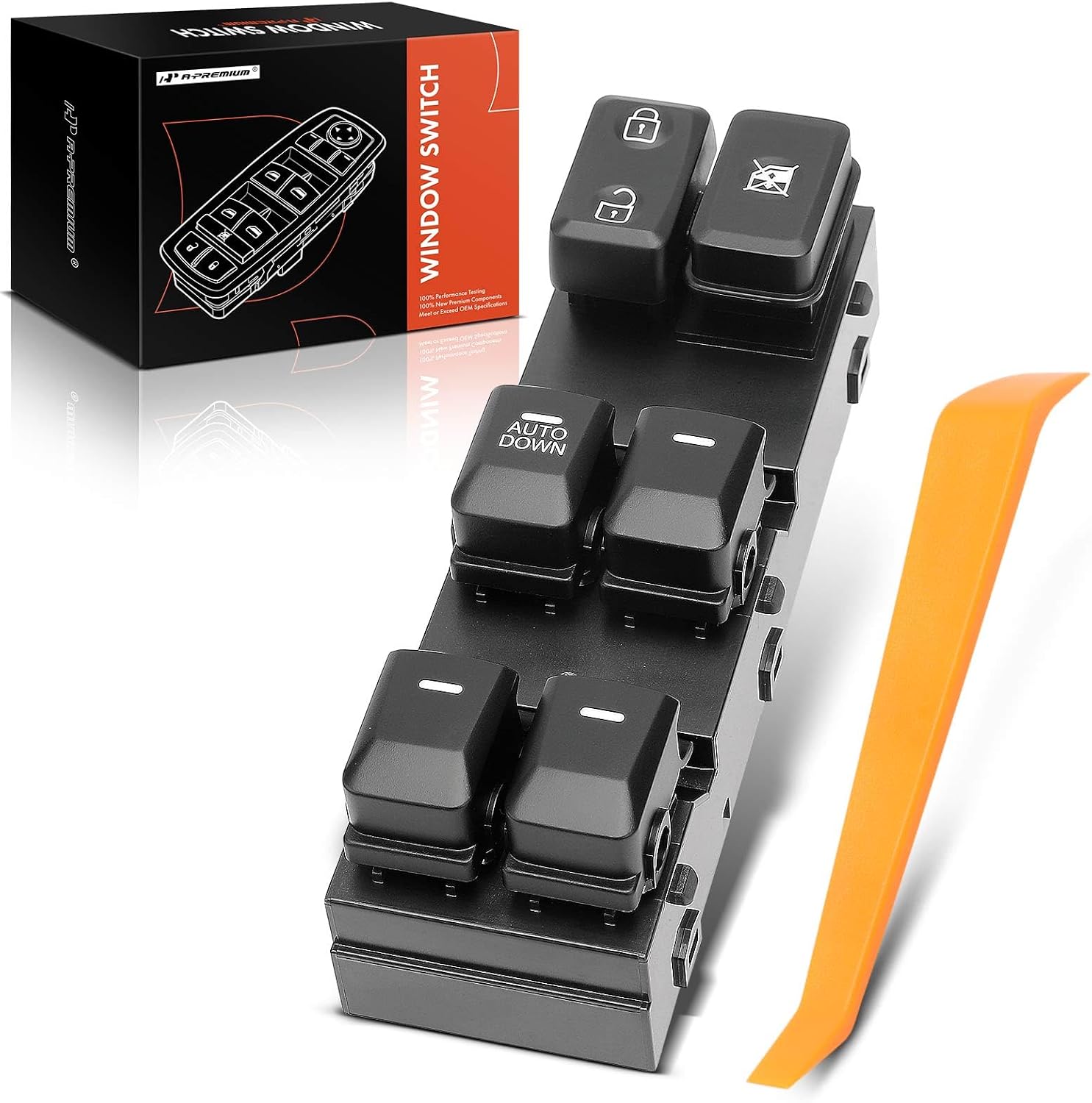 A-Premium - Front Left Driver Side - Master Power Window Switch - Compatible with Kia Sportage 2011-2016 L4 2.0L 2.4L - Replace# 93570-3W000