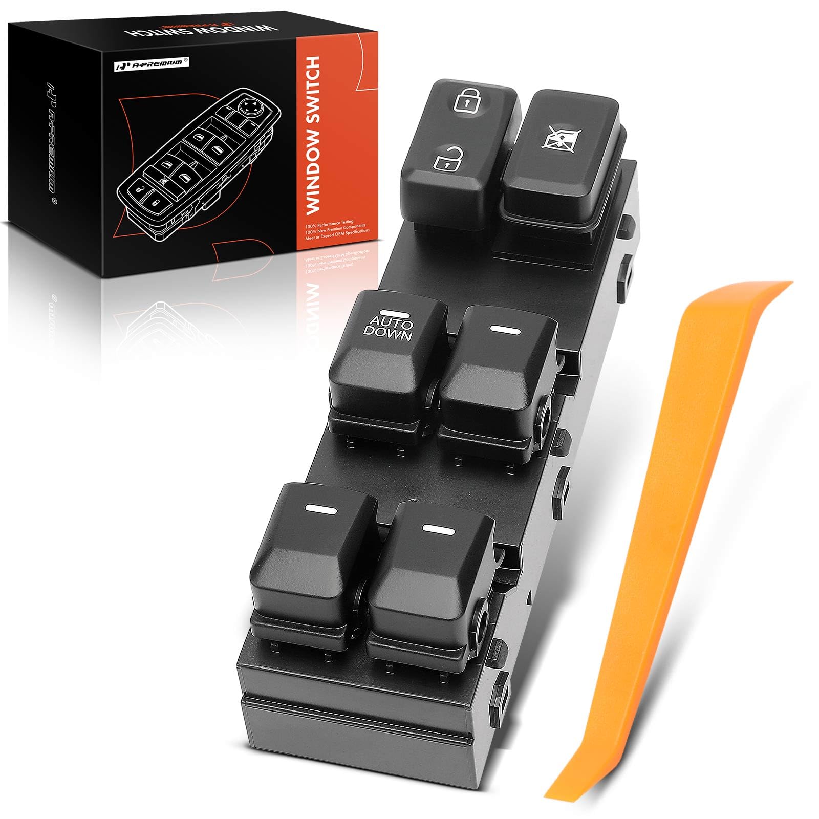 A-Premium - Front Left Driver Side - Master Power Window Switch - Compatible with Kia Sportage 2011-2016 L4 2.0L 2.4L - Replace# 93570-3W000