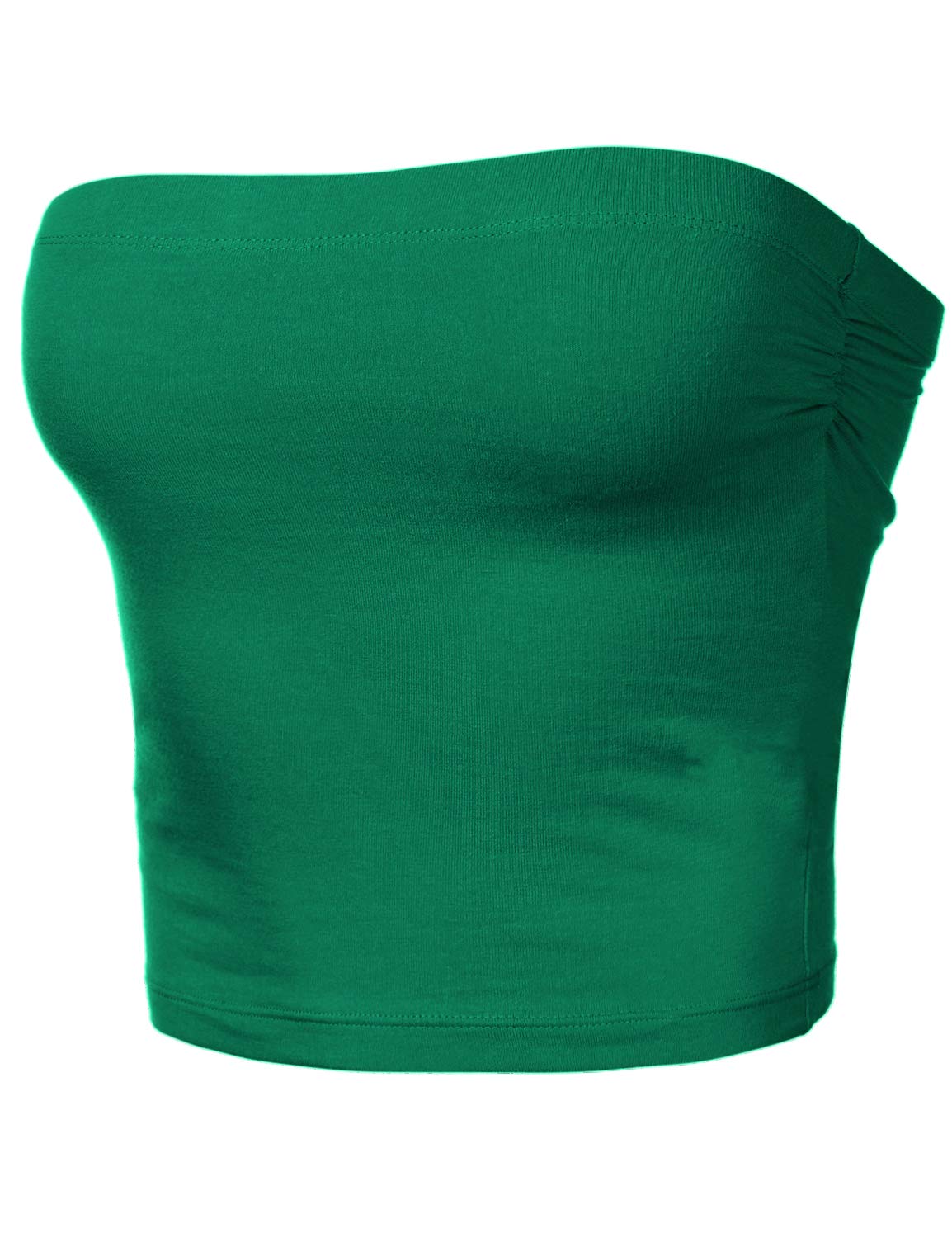Women's Shapewear Tube Tops Strapless Ruched Built-in Shelf Bra
