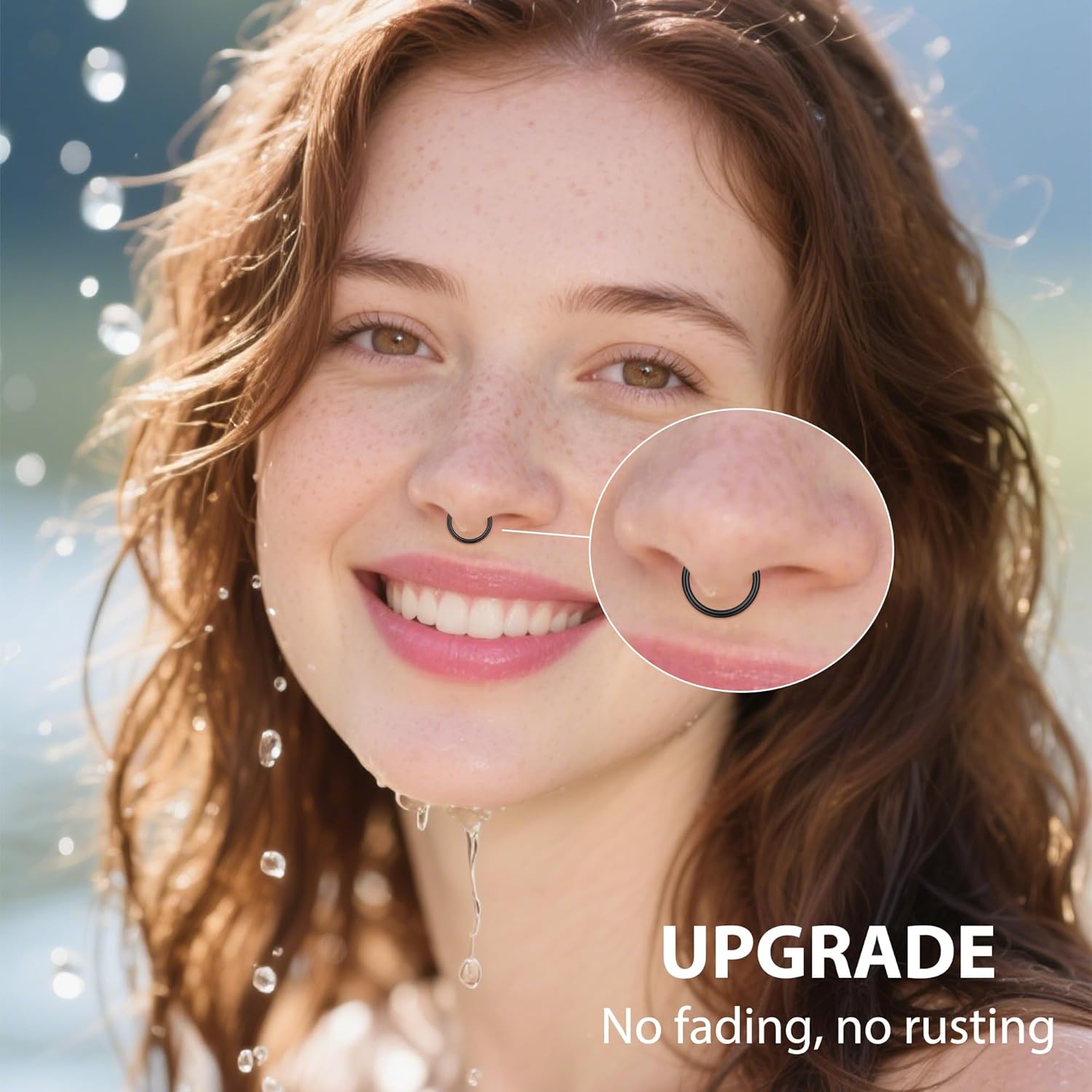 Zolure 16G Septum Rings Nose Rings for Women Hinged Nose Ring Hoops Horseshoe Cartilage Helix Tragus Earring Hoops Eyebrow Lip Piercing Jewelry 6mm 8mm 10mm 12mm - Image 6