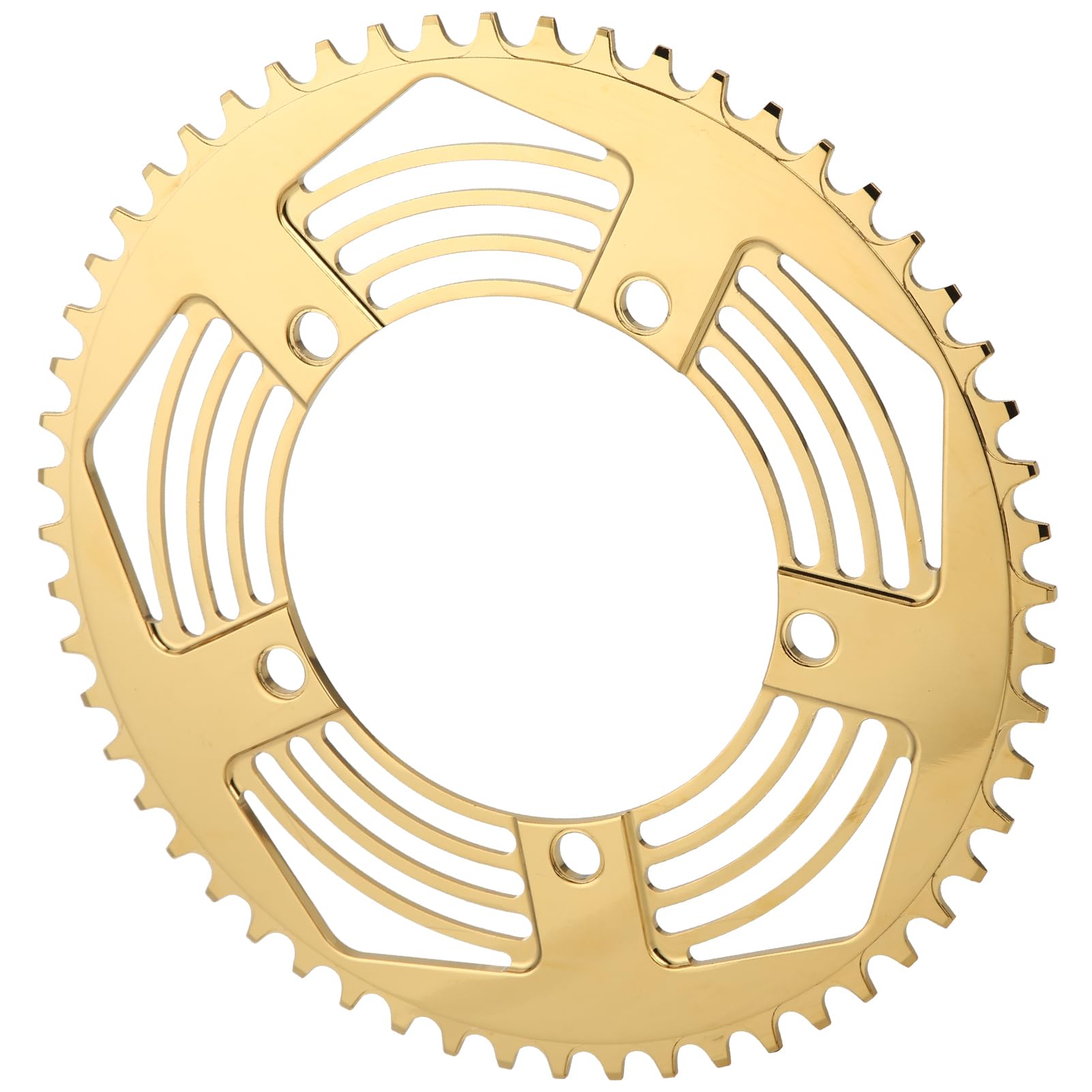 Rower składany 56T Tarcza Rower szosowy Pozytywne Ujemne zęby Pojedyncza tarcza Stop aluminium 23 cm Średnica zewnętrzna 130 mm BCD do rowerów szosowych Rowery składane (Złoto)
