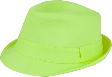 Colorful Cotton Blend Trilby Fedora Hat 