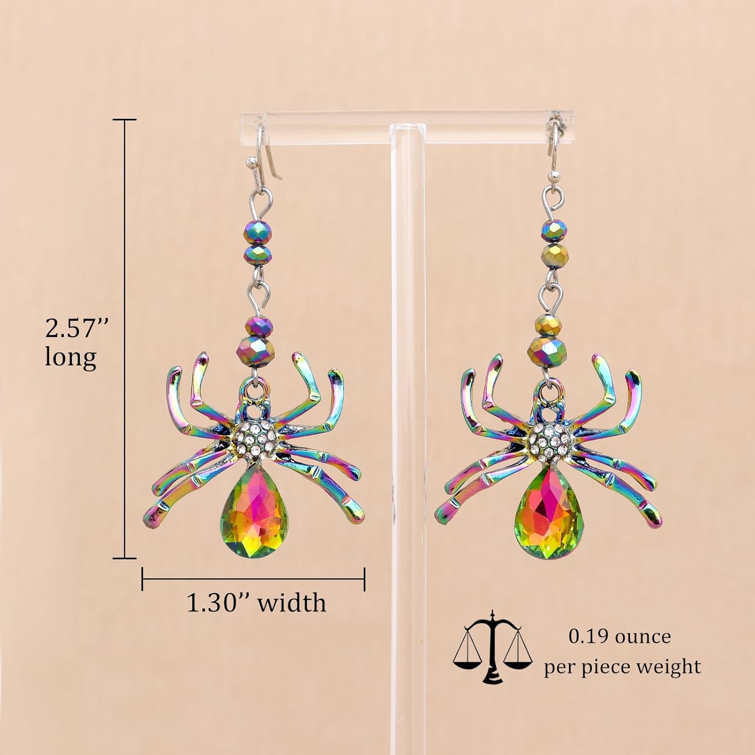 Halloween Spider Web Pendant Gothic Dangle Earrings for Women, Trendy Punk Goth Spiders Charm Drop Hook Earings Accessories Jewelry Gift - Image 3