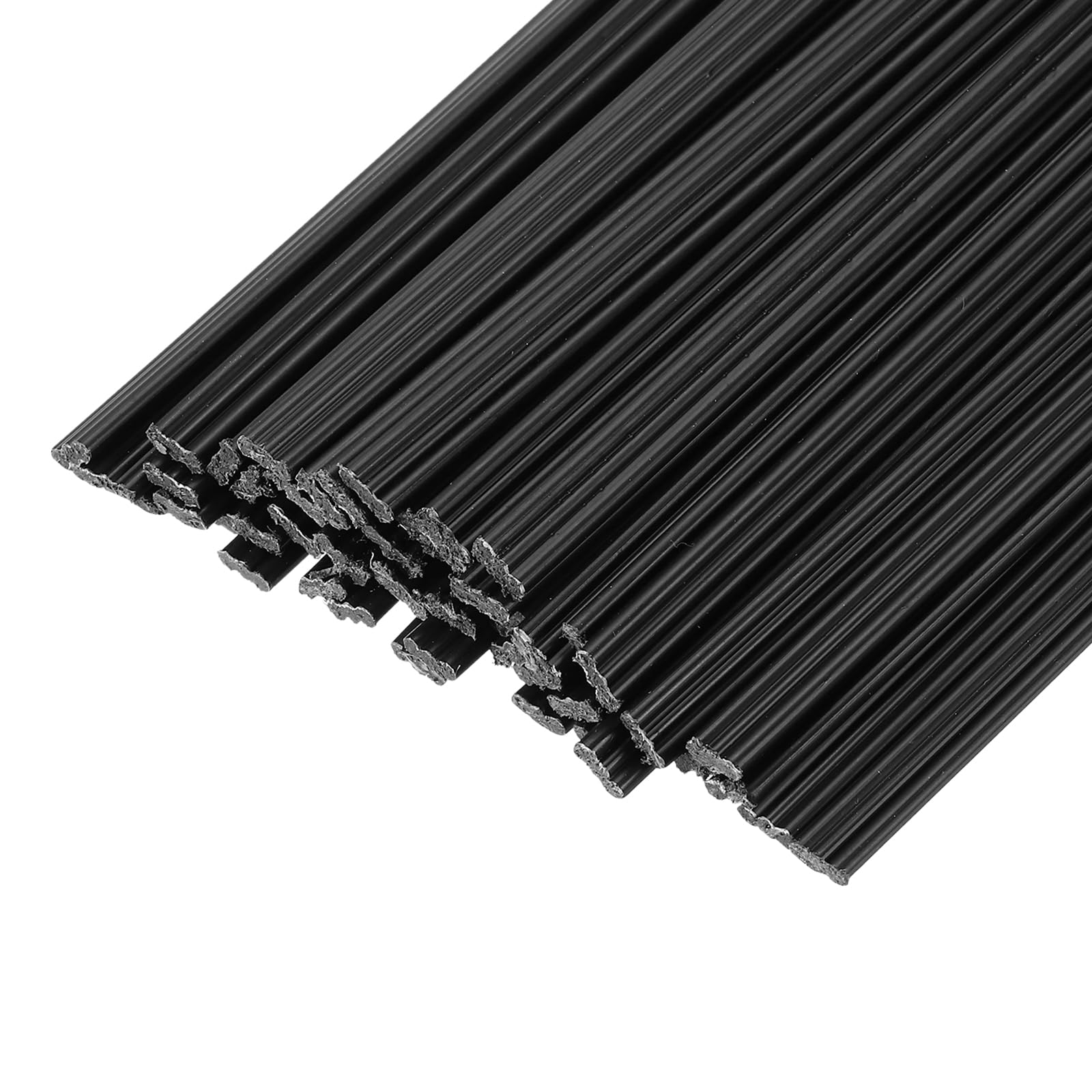 MECCANIXITY 50pcs 8 Inch Plastic Welding Rods PP Welding Strips for Plastic Welder, Black