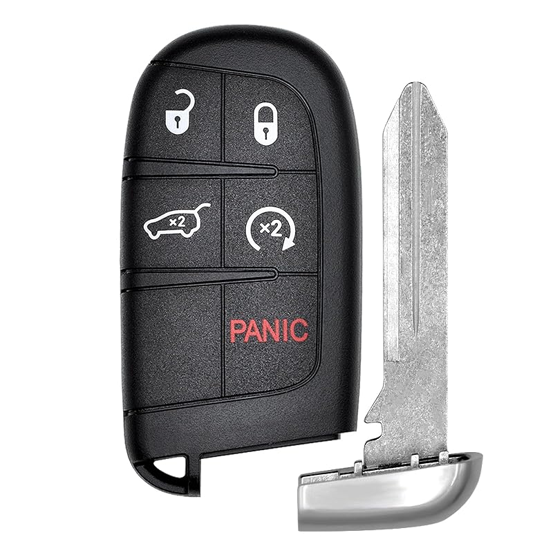 Chave presencial Keyless com partida remota Vurkcy para Jeep Grand Cherokee 2014–2022, 5 botões