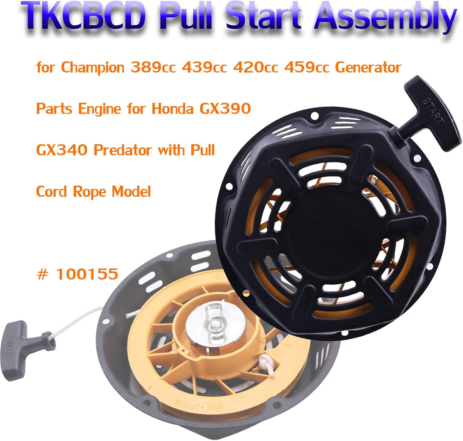 GX390 GX340 Recoil Starter Compatible with Champion 389cc 439cc 420cc 459cc Pull Start Assembly Compatible with Predator 11hp 13hp Generator Parts 2 Pull Cord Rope thumbnail
