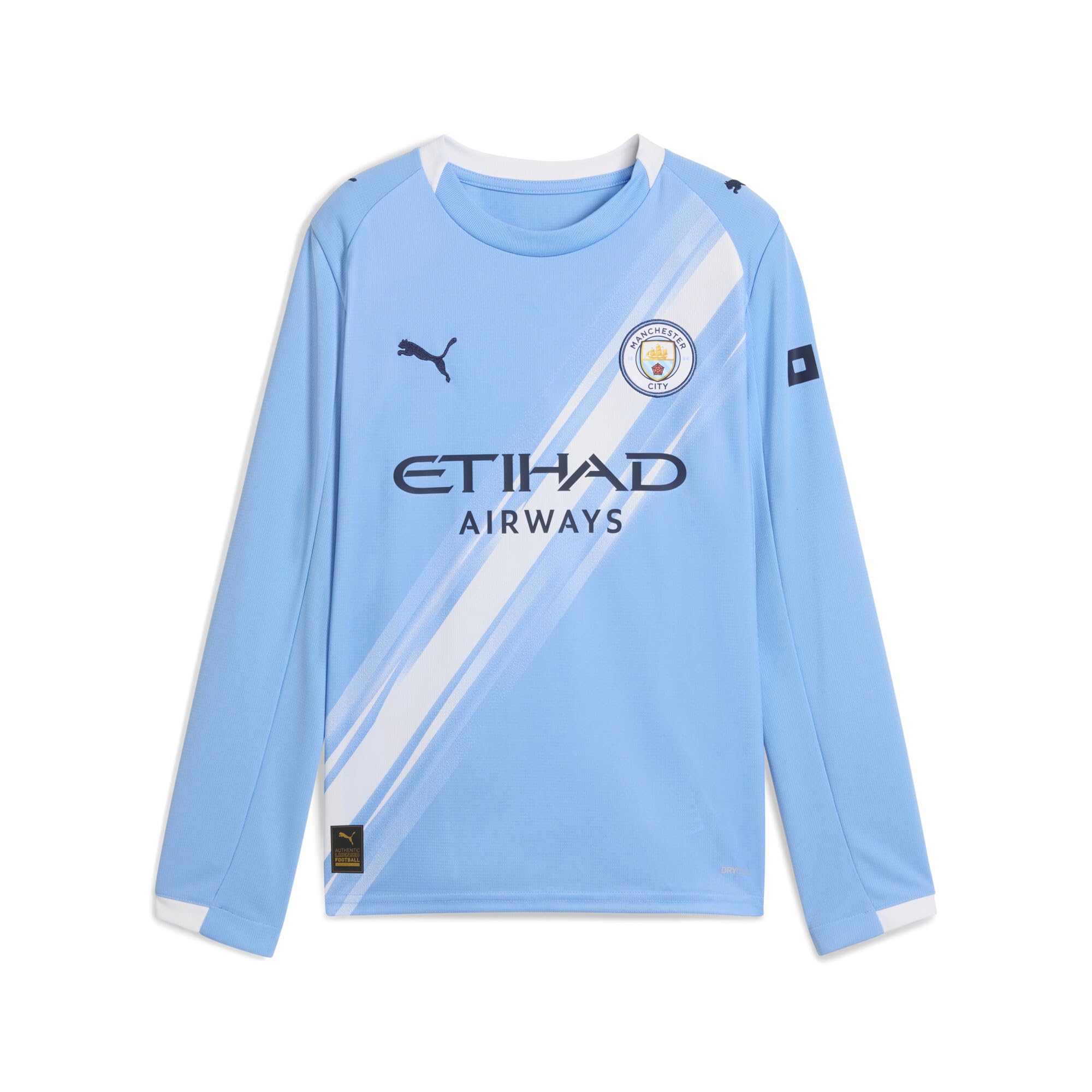 Puma Boys Team Light Blue- White Manchester City 25/26 Long Sleeve Home Jersey Blue Size 176