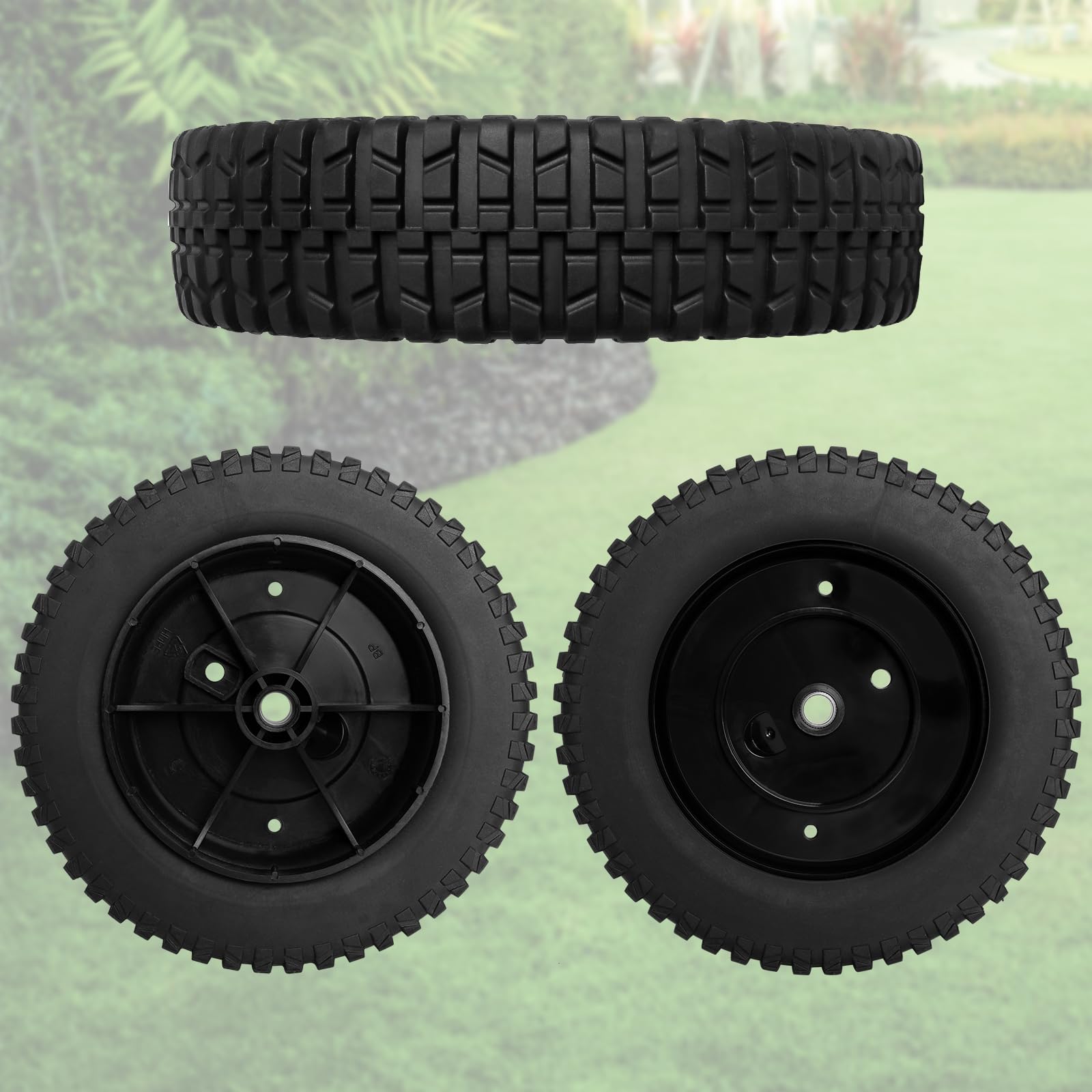 734-2010 - Conjunto de rueda de repuesto para cortacésped MTD, ruedas traseras compatibles con cortacésped autopropulsado Cub Cad et SRC621 SR621, cortacésped de empuje Craftsman, reemplaza