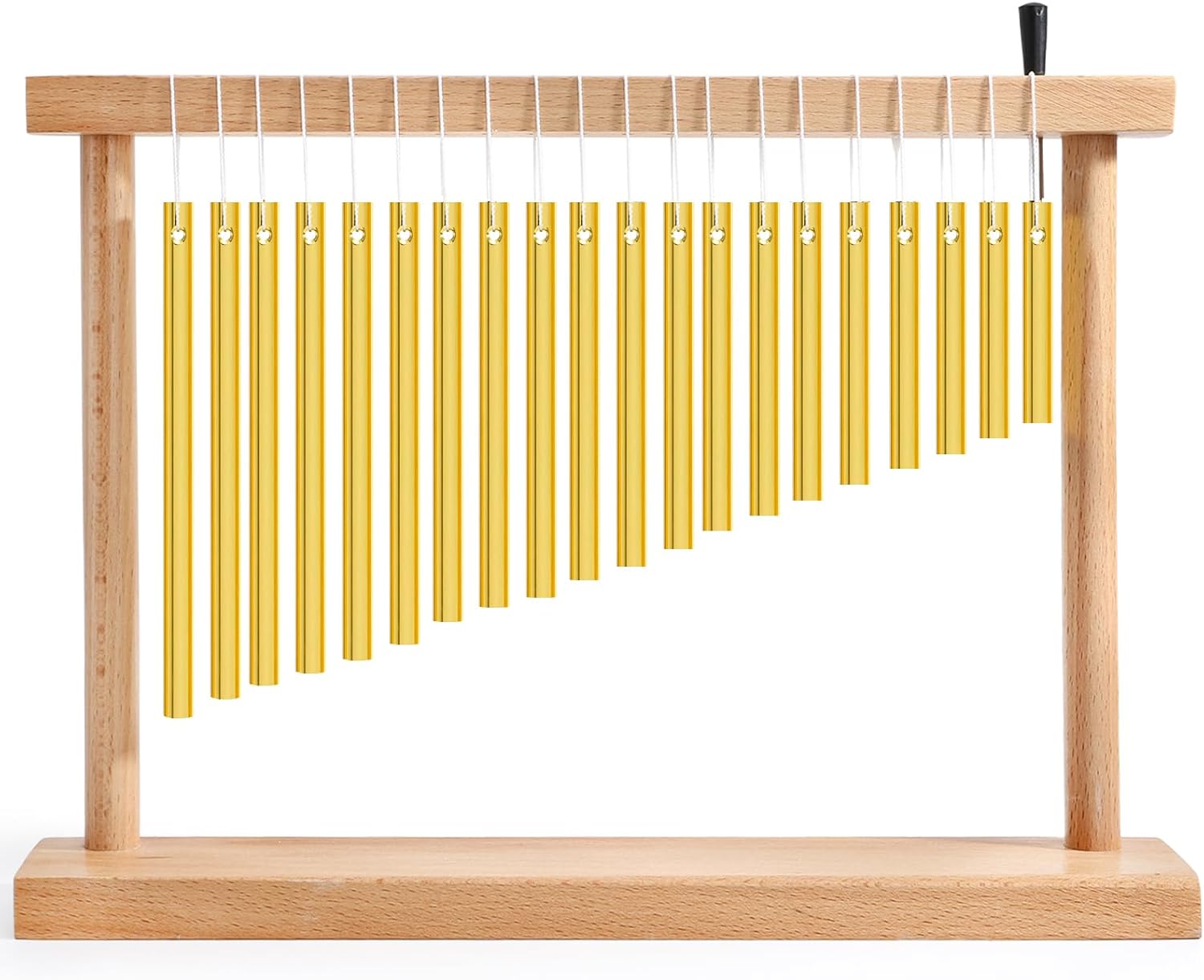 Suwimut 20-NOTE Bar Chime, Single-row Table Top Wind Chime, 20 Bars Musical Percussion Instrument with Mallet for Ornament Classroom Office Decoration, Kids Educational Gift