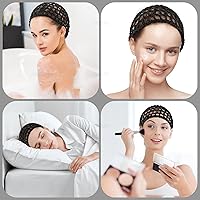 Vista 9 de AUEAR, Redes para el cabello para dormir, redecilla para dormir, gorro largo y recto, peluca rizada, protector de cabeza de malla para envolver