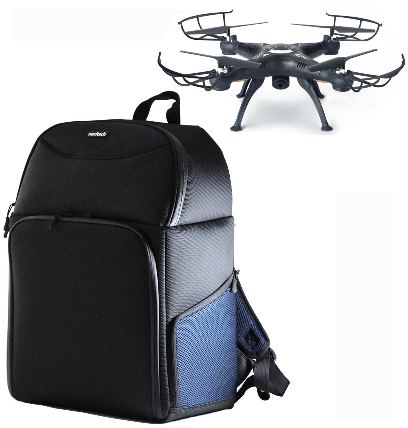 NavitechRugged Black & Blue Backpack/Rucksack Compatible with The LAMASTON X5SW-1