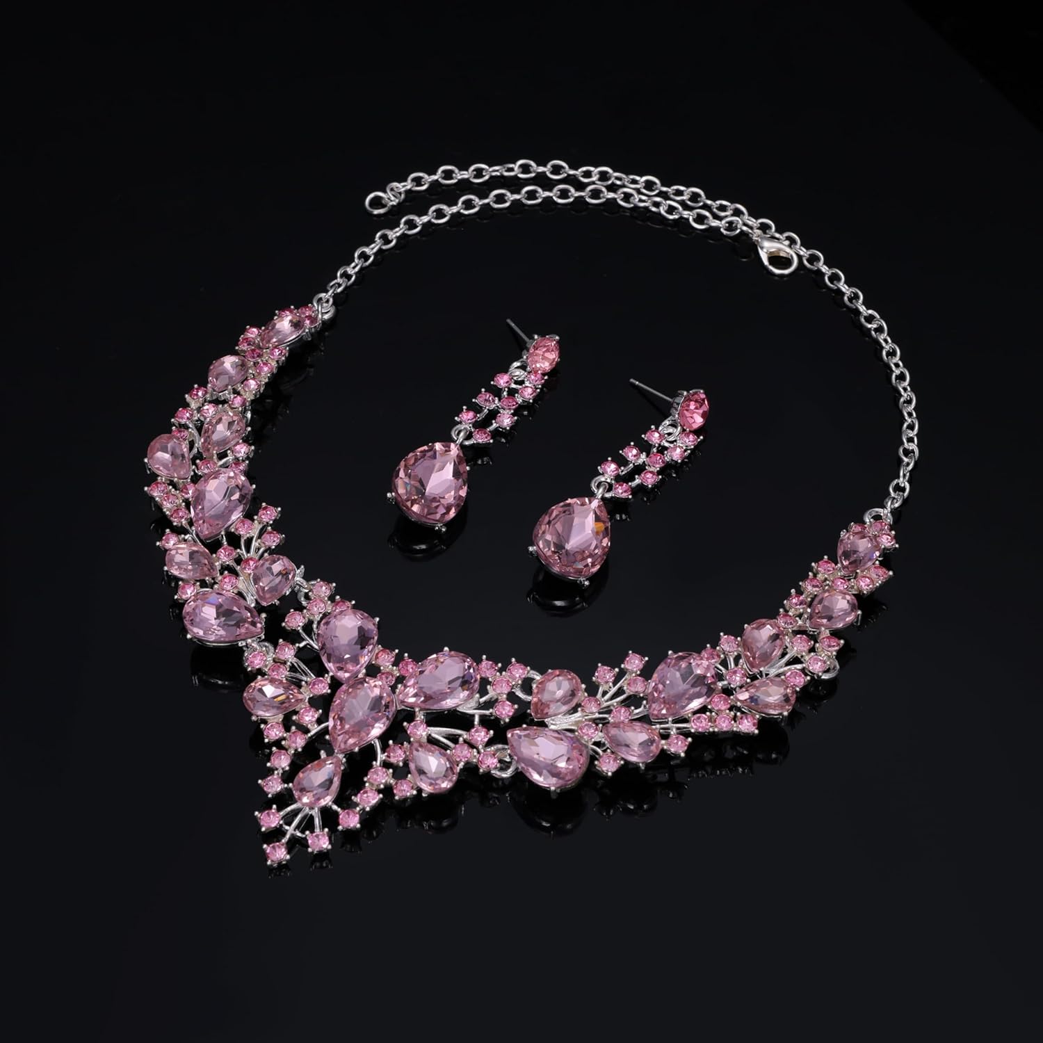 Kamirola Tiaras and Crowns for Women,Tiaras Earrings Necklace, Crystal Bridal Jewelry Set（TR83 - Image 8