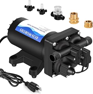 ECO-WORTHY 110V 5.5GPM 70PSI Diaphragm Water Pump with Pressure Switch - High Pressure Booster for RV Garden Irrigation