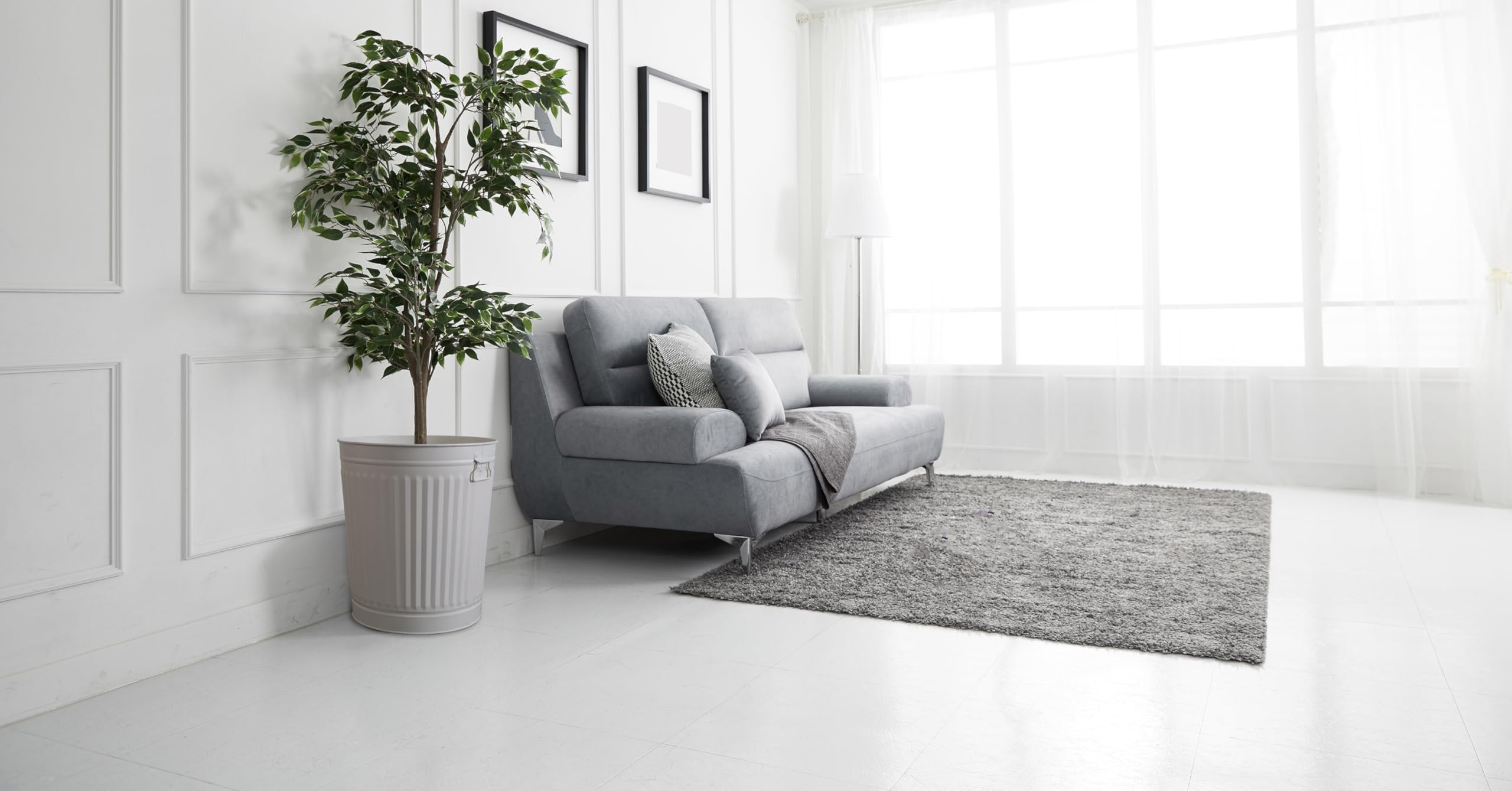 2 Bidoni in metallo laccato a polvere con manici e coperchio design retrò + 5 sacchetti per pattumiera | Bianco crema | Ø 44 cm | Capienza 62L