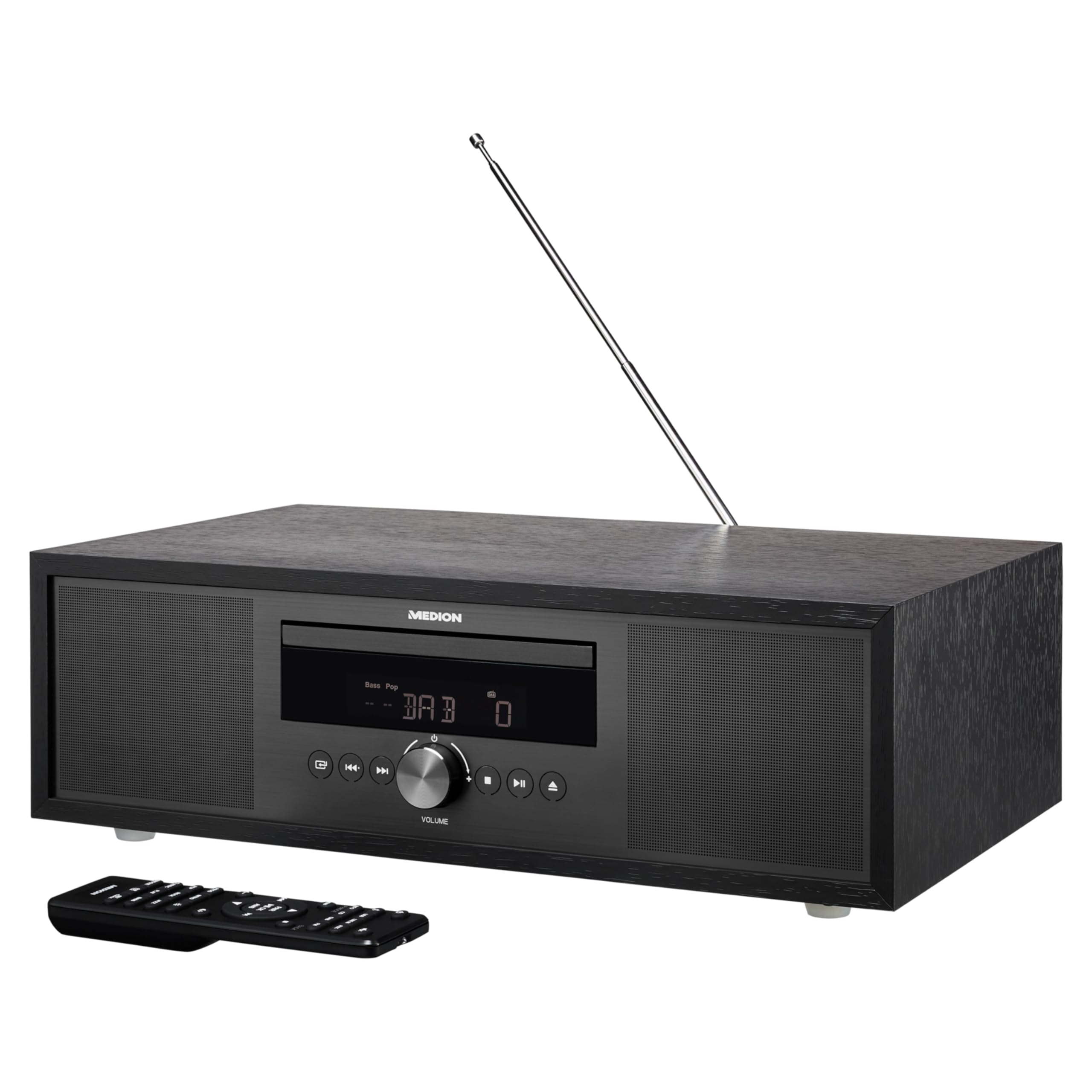MEDION DAB Radio mit Bluetooth und CD Player (Stereoanlage Kompaktanlage, UKW Radio Musikanlage, USB MP3, Wecker Sleep Einschlafautomatik, P64145) Anthrazit